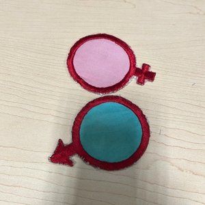 Vintage. Male and female. Patches. 2 1/2”